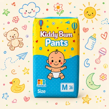 Kiddy Bum Medium size diaper pants pack